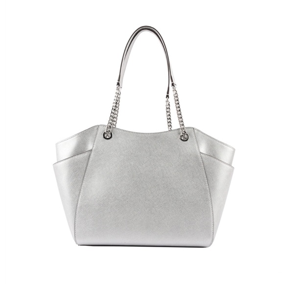 Michael Kors Jet Set Travel Silver Tote - Picture 6 of 8